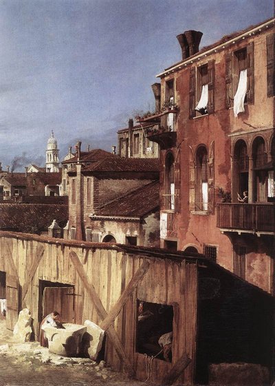 The Stonemasons Yard by Giovanni Antonio Canal